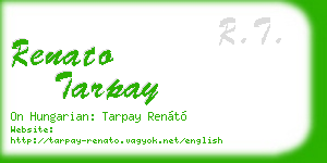 renato tarpay business card